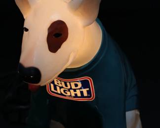 1980’s Spuds Mackenzie Dog Bud Light Beer Promotional Display Light-up Advertising Sign Blow Mold Anheuser busch
