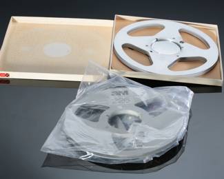 Lot of 2 Vintage 10.5” Metal NAB Reels Reel-To-Reel 
