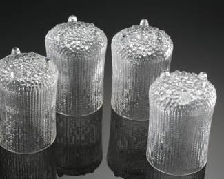 #2 Lot of 4 iittala Ultima Thule Footed Highball Glasses 
