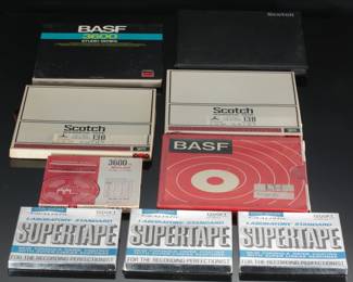 Lot of 9 Vintage Reel to Reel Tapes 
