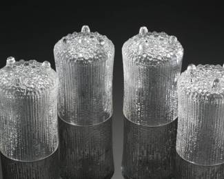 #5 Lot of 4 iittala Ultima Thule Footed Highball Glasses 
