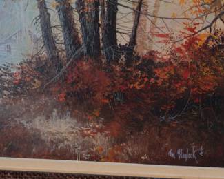 *Original* Art Ted Blaylock “Autumn Retreat” Painting 
