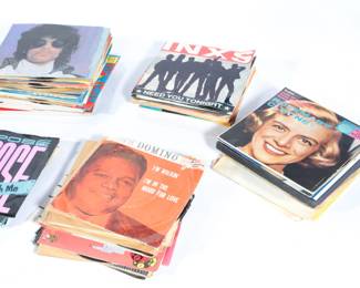 Lot of 150 1970s-1980s Vintage 45 RPM Records Rock Country Etc #6
