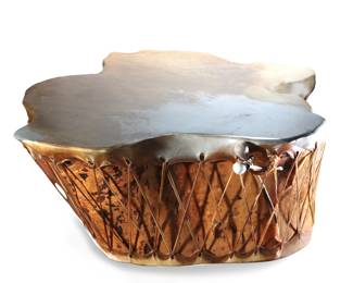 Huge Native American Drum Coffee Table
