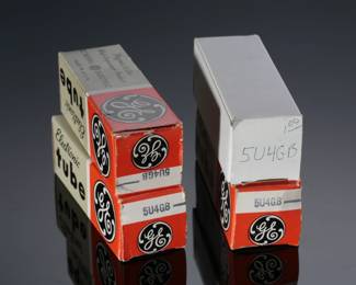 Lot of 4 Vintage GE 5U4GB Vacuum Tubes
