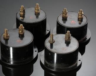 Lot of 4 Vintage Western Electric Milliamperes DC Meter Meters MR35W080DCMA D-170198
