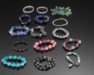 #2 Costume Jewelry Lot of 15 Bracelets 
