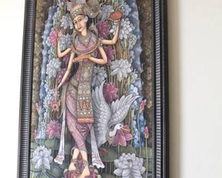 Original Balinese Textile Art Dancer Wayan Badiona
