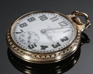 1946 Hamilton 992B Model 5 Pocket Watch 10k Gold Filled 21 Jewels 16s Bar Over Crown 
