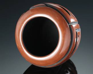 Carol Grace Loretto CG Jemez Pueblo Pot Vase Native American Pottery #2
