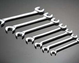 7pc Snap-On VS SAE 4-Way Angle Head Wrench Set Open End 
