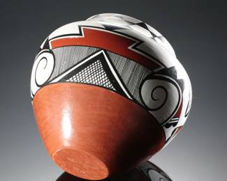 Geraldine Sandia Jemez Pueblo Pot Polychrome Native American Pottery  