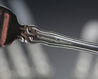 43pc Westmoreland George & Martha Washington Sterling Silver Flatware Set Silverware 
