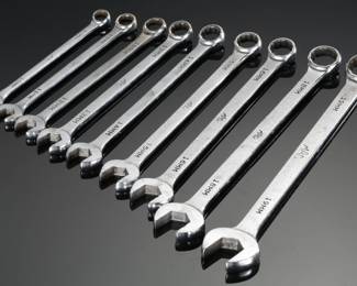 9pc MAC Tool 12-Point Combination Wrench Set Metric Partial Set
