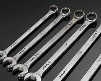 9pc MAC Tool 12-Point Combination Wrench Set Metric Partial Set
