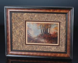 *Original* Art Ted Blaylock “Autumn Retreat” Painting 
