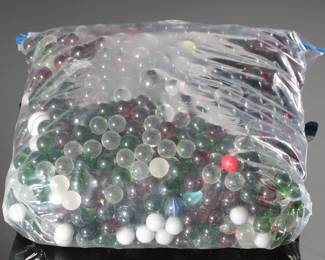 Large Bag of Vintage Marbles 
