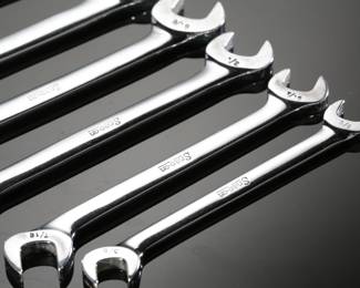 7pc Snap-On VS SAE 4-Way Angle Head Wrench Set Open End 
