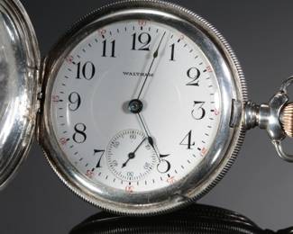 1907 Waltham P.S. Bartlett Model 1883 Pocket Watch Sterling Silver Case 
