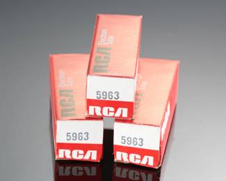 Lot of 3 Vintage RCA 5963 Vacuum Tubes 
