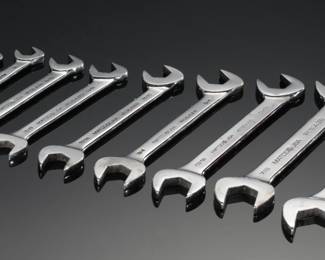 9pc MATCO SAE 4-Way Angle Open End Wrench Set Tool  Partial 
