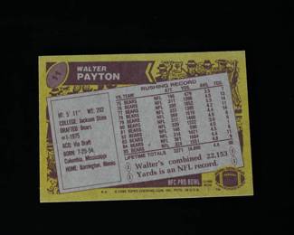 Topps Walter Payton 1986 #11 Football Card Chicago Bears 
