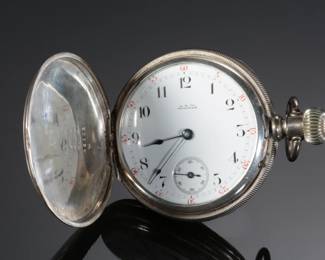 1886 AM Waltham Hillside Model 1884 Pocket Watch Coin Silver Case 14S 13 Jewel 
