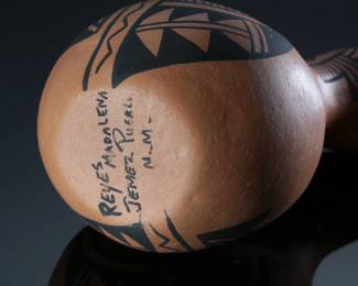 Reyes Madalena Jemez Pueblo Mini Wedding Vase Native American Pottery
