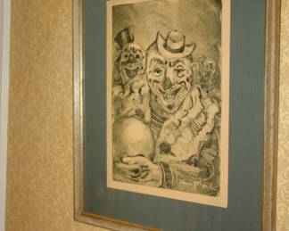 MARIE LAURENCIN (French, 1883-1956) Les deux Anges, circa 1949 Likely lithograph on paper - 10" H x 14" W