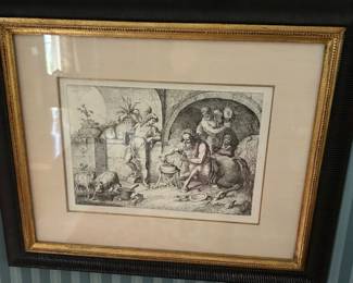  GAETANO ZOMPINI (Italian, 1700-1778) After GIOVANNI BENEDETTO CASTIGLIONE Chiron Teaching Music, circa 1786 From Varii Capricci, e Paesi inventati, e disegnati dal celebre Gio. Benedetto Castiglione ... tratti dal raccolta Zanettiana Etching on paper 8.5" H x 12" W