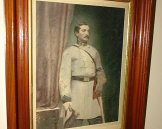 Confederate Colonel Harry Gilmore, 7th and 12th Virginia Cavalry & 2nd Maryland Cavalry, C.S.A. - original by Matthew Brady - print in period frame