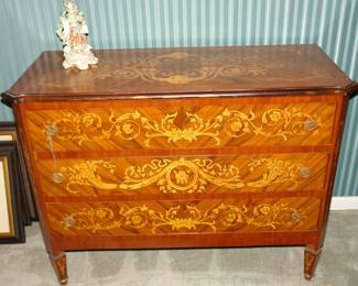 Gorgeous inlaid Louis XVI three drawer dresser