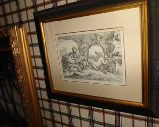 GAETANO ZOMPINI (Italian, 1700-1778) After GIOVANNI BENEDETTO CASTIGLIONE Chiron Teaching the Young Achilles the Art of Alchemy, circa 1786 Etching on paper  8.5" H x 12" W