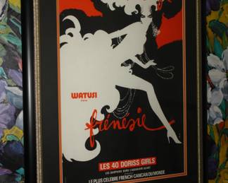 RENÉ GRUAU (French, 1909 - 2004) Bal du Moulin Rouge Frenesie Les 40 Doriss Girls, circa 1980 Lithograph on paper - 22.5 x 15" W