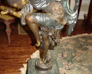 After CLAIRE-JEANNE-ROBERTE COLINET (Belgian, 1880-1950) Ankara Dancer - The signature on base is suspect. 32" high