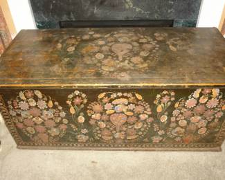 Antique Continental wedding chest