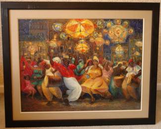 Hector Molone (Cuban, b. 1917) "Congo" - Lithograph 25" H x 33" W