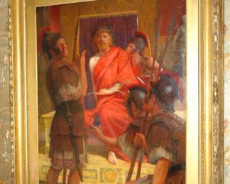 WILLIAM SAVAGE COOPER (British, 1861-1926) Ecce Homo, circa 1890s Oil on canvas - Painting size 47" H x 39" W - measurements do not include frame