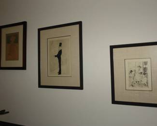 Framed engravings