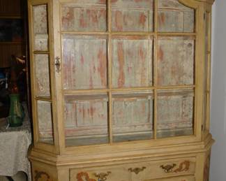 French country painted cabinet