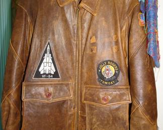 Leather Tomcat flight jacket