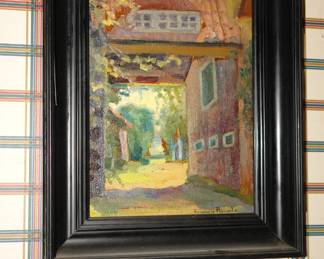 FRANÇOISE PAGNUELO (Canadian, 1918-1957) Pathway, 20th century Oil on canvas - 13" H x 10" W