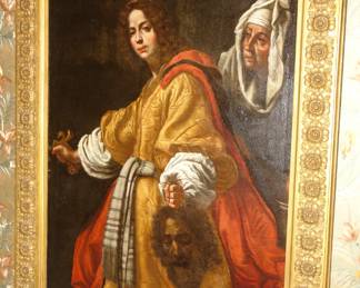 After CRISTOFANI ALLORI (1577-1621) Judith with the Head of Holofornes Oil on canvas - Painting size 52.5" H x 37.75" W - measurements do not include frame
