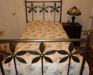 Decorative iron twin bed