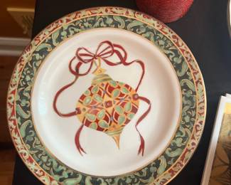 AMerican Atelier Christmas Ornaments Salad Dessert Plate
