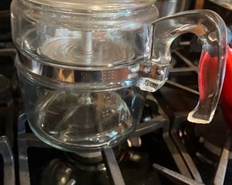 Vintage Pyrex Flameware Glass Coffee Percolator