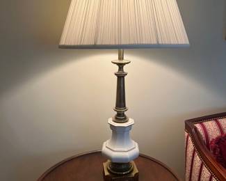 Vintage Stiffel Brass Ivory Lamp