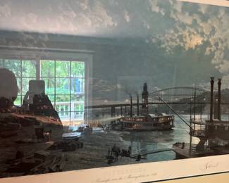 Moonlight Over the Monongahela in 1885
John Stobart 