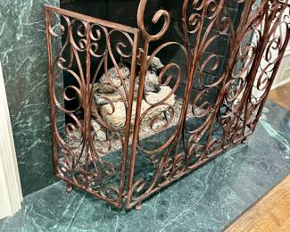 Fire screen, iron metal