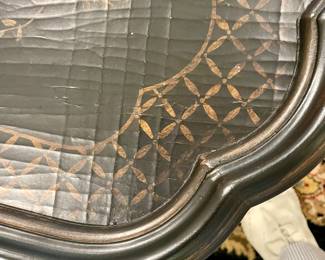 Top of coffee table hand painted